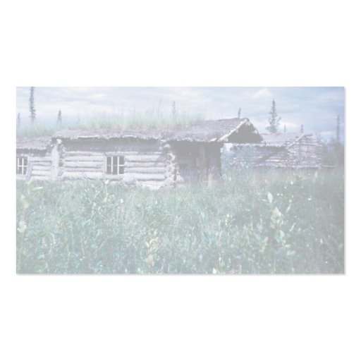 Trapper Cabin Along the Banks of the Coleen River Business Card Templates (back side)