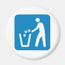 Trash / Garbage / Refuse Highway Sign Refrigerator Magnets