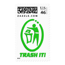 Trash it postage stamp