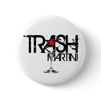 Trash Martini Black Logo Button