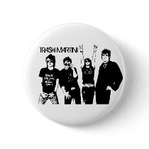 Trash Martini Group B&W Round Button