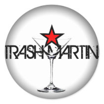 Trash Martini Round Stickers