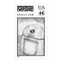 Trashcanrobot postage by unixarcade Trashcanrobot postage