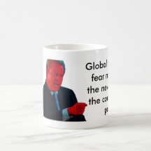 Tratantes del miedo del calentamiento del planeta tazas de café