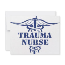 trauma nurse custom invitations