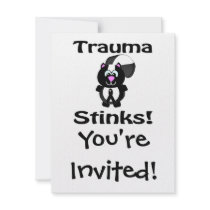 Trauma Stinks Skunk Awareness Design Personalized Announcements