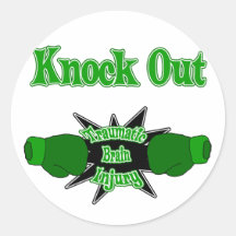 Traumatic Brain Injury Round Sticker