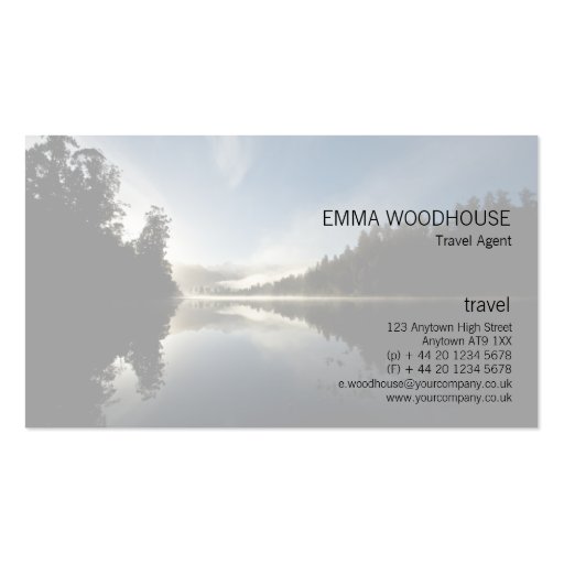 Travel 2 · Business Card Template (back side)
