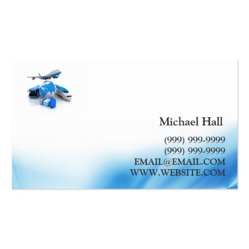 Travel Agency, Agent Business Card (back side)