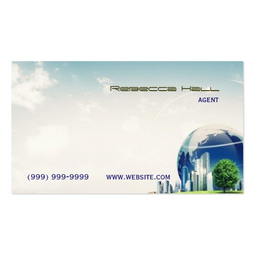 Travel Agency, Agent, Business Card (back side)