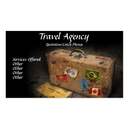 Travel agency Business Card (front side)