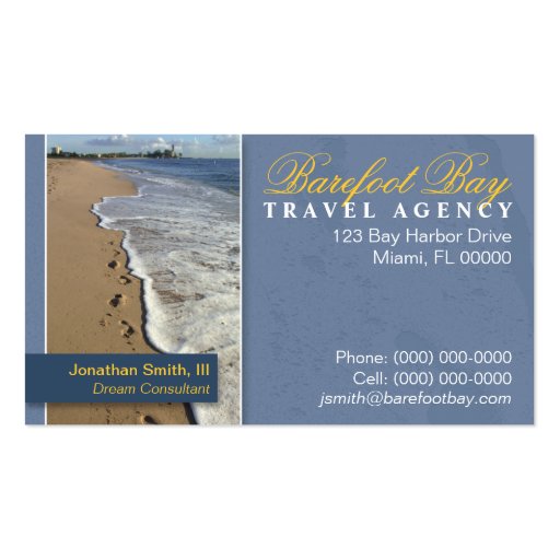 Travel Agency Business Card (front side)