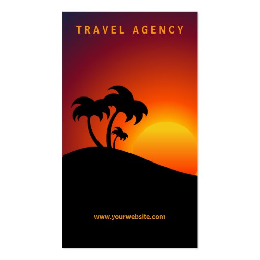 Travel Agency business card (back side)