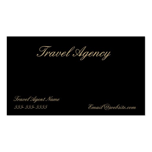 Travel Agency Business card. (front side)