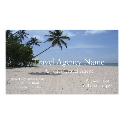 Travel Agency Business Card Template (front side)
