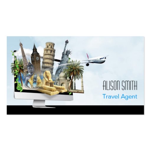 Travel Agent Business Card Template (front side)