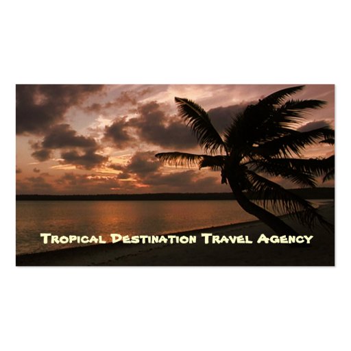 Travel Agent Business Card Template (front side)