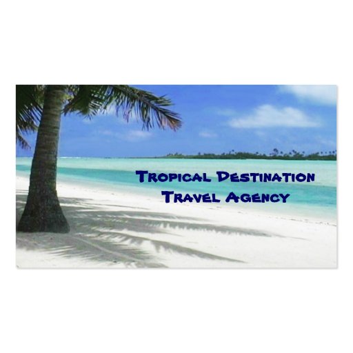 Travel Agent Business Cards (front side)