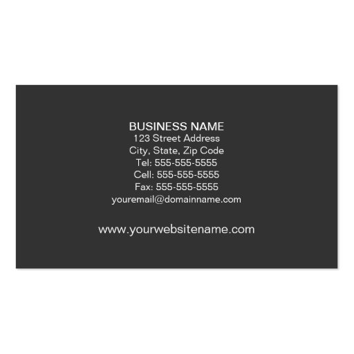 Travel Agent / Cruise Ship Business Cards (back side)