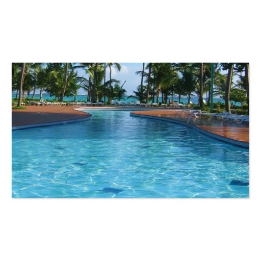 Travel Agent Pool Business Card