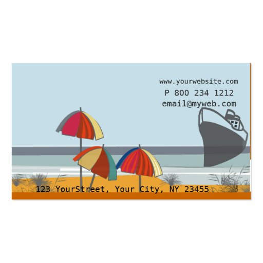 Travel Agent Vacation Business Cards (back side)