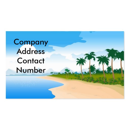 Travel Agent Vacation Resort Hotel Business Cards