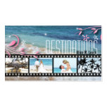 Travel Agent Wedding Film Photo Business Card Blue