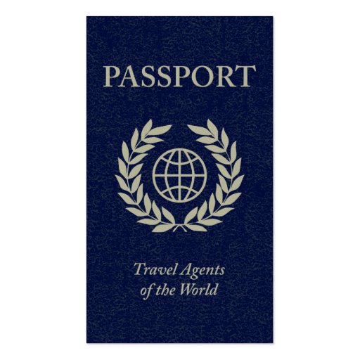 travel agents passport business cards