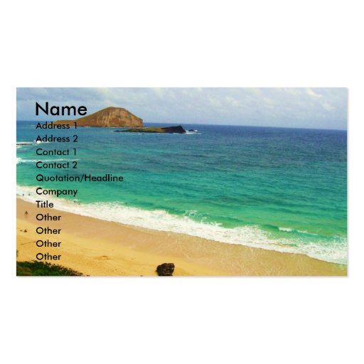 Travel and Tourism Business card (front side)