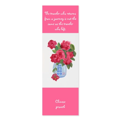 Travel Bookmark Business Card Template (front side)