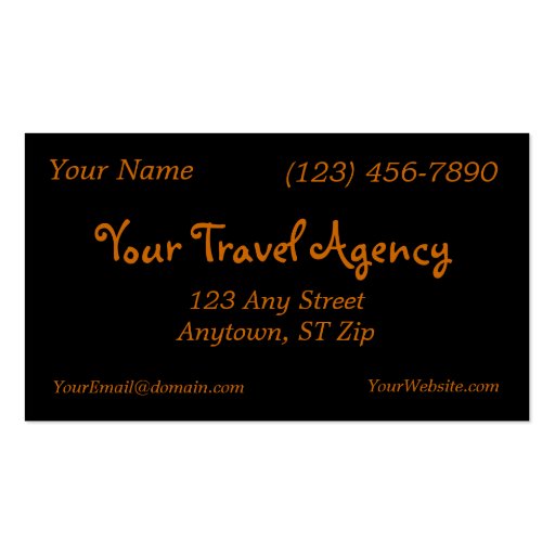 Travel Business Card (back side)