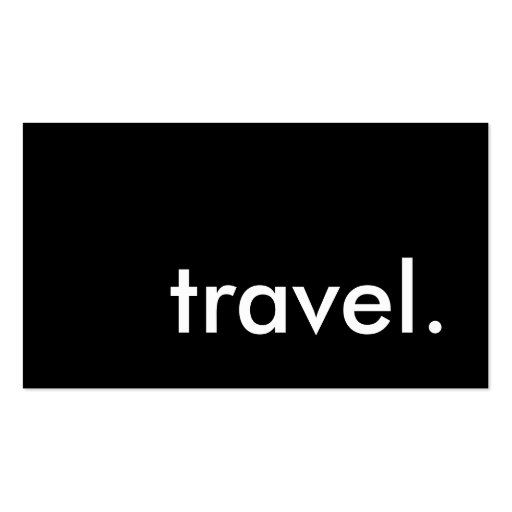 travel. business card (front side)