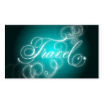Travel Business Card Elegant Flourish Glow