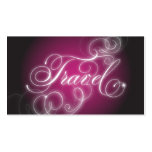 Travel Business Card Elegant Flourish Glow