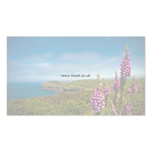 Travel - Cornwall Business Card (back side)
