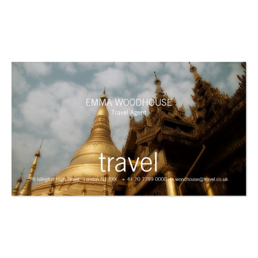 Travel - Golden Pagoda Business Card (front side)