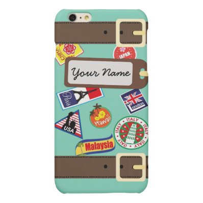 Travel Luggage with Stickers iPhone 6 Plus Case