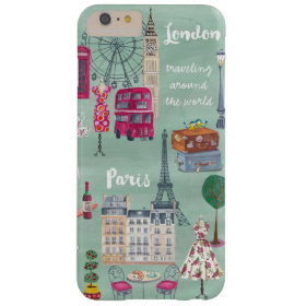 Travel map London Paris | Iphone 6 plus Case