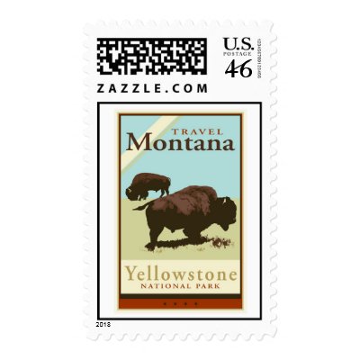 Travel Montana postage stamps