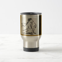Travel Mug - reclining woman by PinkMonkey_8 Travel Mug - reclining woman