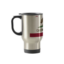 Travel Mug with Flag of  California State - USA