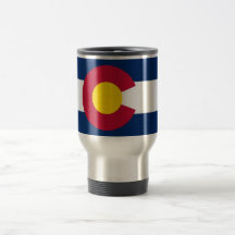 Travel Mug with Flag of  Colorado State - USA
