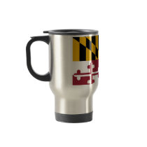Travel Mug with Flag of Maryland State - USA