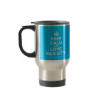 [Crown] keep calm and love man city  Travel Mugs