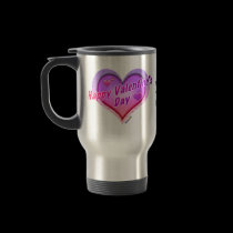 TRAVEL MUGS - Happy Valentine's Day mugs