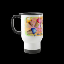 Travel Mugs - Pop Art Ice Cream Cones mugs