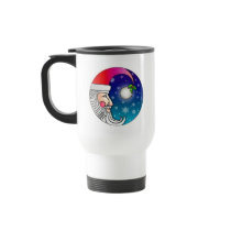 Travel Mugs - Santa Moon by Happy_Holly_Daze Travel Mugs - Santa Moon