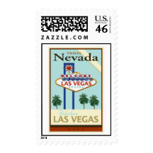 Travel Nevada Postage Stamp