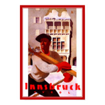 Travel Poster Vintage Innsbruck Tyrol Skiing posters