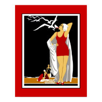 Travel Poster Vintage New York Red Bathers posters